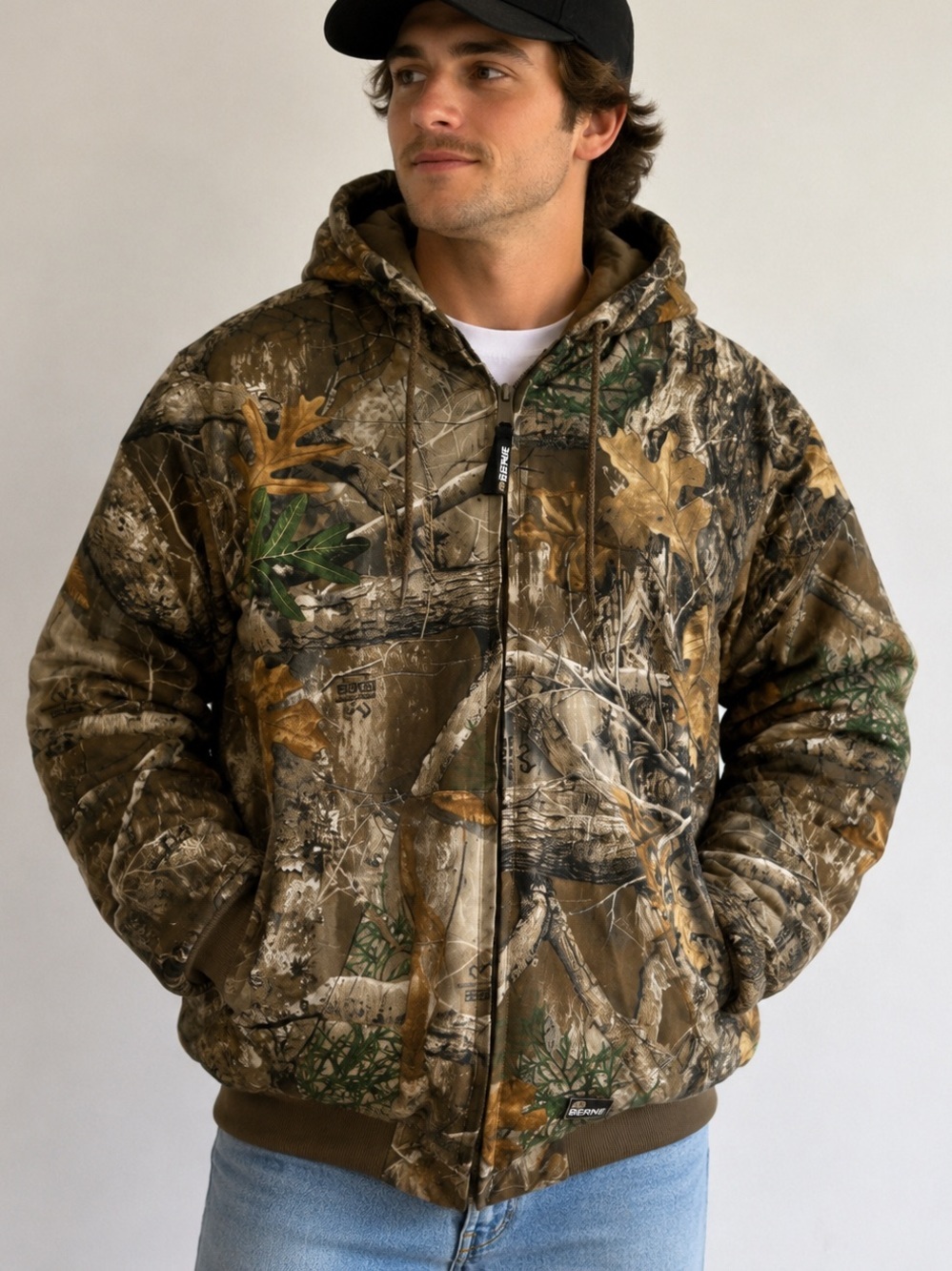 Berne Outdoor Realtree Edge Insulated Hooded Work Jacket 4XL Camo Heavy Duty
